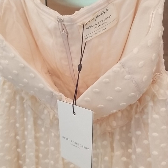 💕FREE PEOPLE X SPELL & THE GYPSY💕 Mira Bustier RaRa Dress Ivory Large NWT - Picture 11 of 14